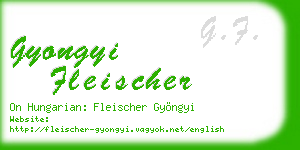 gyongyi fleischer business card