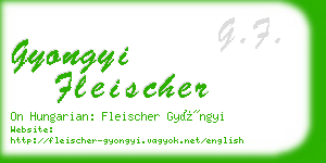 gyongyi fleischer business card